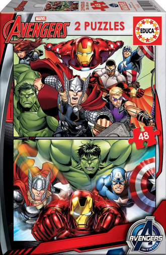 Avengers (2x48pc) Cardboard Puzzle 