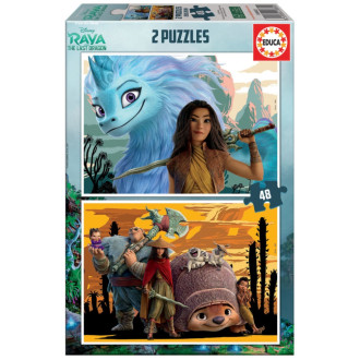 (CLEARANCE SALE) Raya And The Last Dragon (2x48pc) Cardboard Puzzle