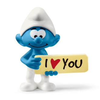 The Smurfs - Smurf with sign (5cm Tall)