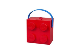 LEGO Lunch Box with Handle 4 Knob (16cm) - Red