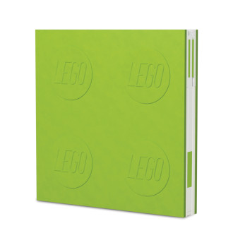 LEGO Iconic Locking Notebook with Gel Pen - Lime