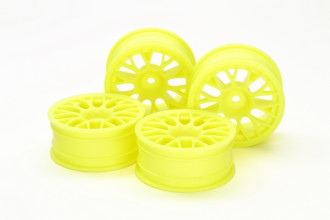 24mm Medium-Narrow Yellow Mesh Wheels Offset +2 (4)