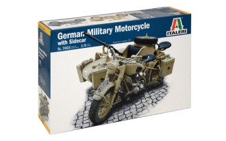 1/9 BMW R75 German Military Motorcycle with Sidecar