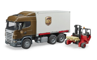 1/16 Scania R-Series UPS logistics truck with forklift