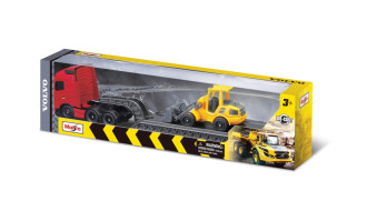 Volvo Truck w/Low loader & 3" Vehicle (4 Assorted)