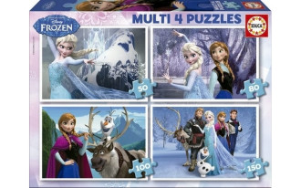 Multi 4 in 1 Puzzles - Frozen (50, 80, 100 & 150pc)