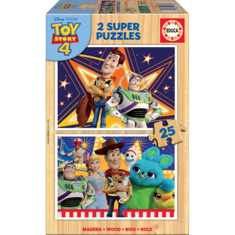 Toy Story 4 (2x25pc) Wooden Puzzle