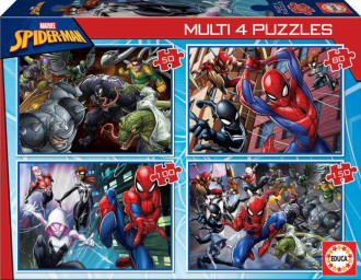 Multi 4 Puzzles - Spider-Man (50,80,100,150pc)