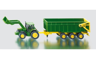 1/87 John Deere 6920S with Front Loader and Trailer