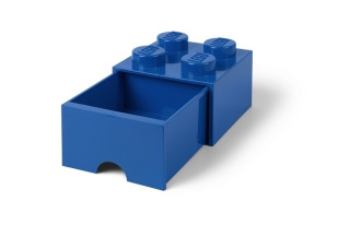 LEGO Brick Drawer 4 Knob (25cm) - Blue