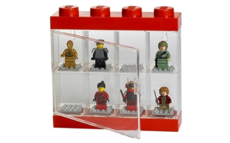 LEGO Minifigure Display Case 8 (19cm) - Red