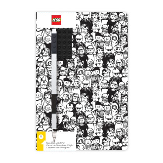LEGO Iconic Notebook with Black Gel Pen (Minifigure Theme)