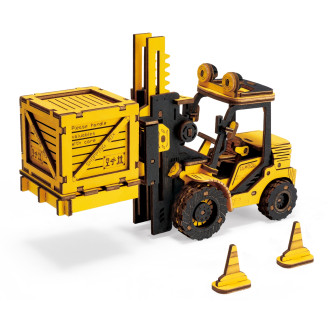 Forklift Engineering Vehicle 3D Wooden Puzzle (139pcs)